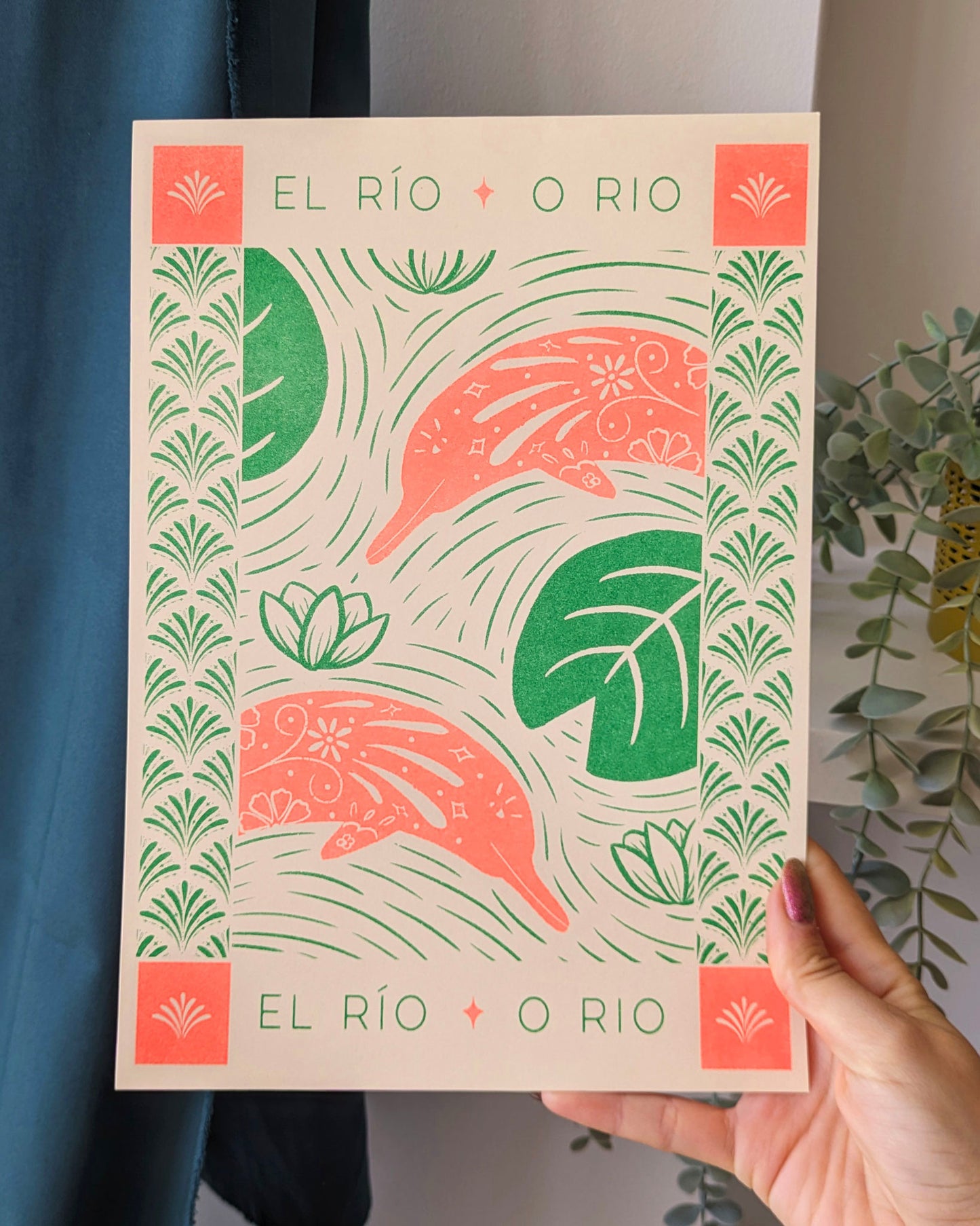 El Río ✧ boto cor-de-rosa | Art Risograph Print