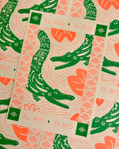 El Río ✧  Jacaré-açu | Art Risograph Print