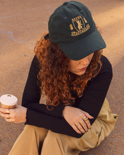 Royal Capybara Cap | Dark Green and Gold